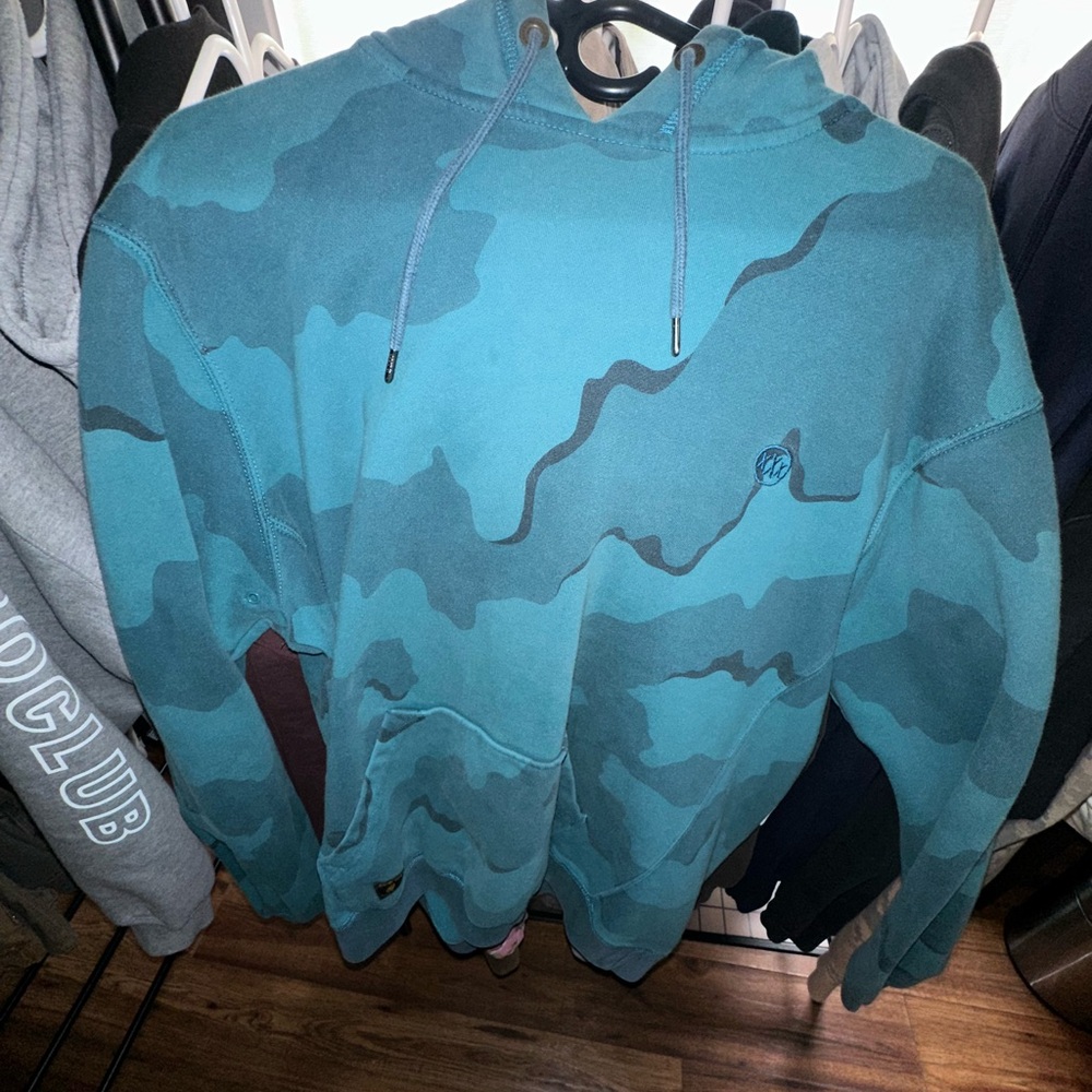 Men's Blue Camouflage Hoodie